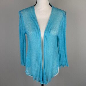 Vintage sheer knit open front cardigan